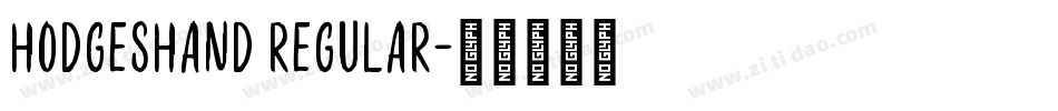 HodgesHand Regular字体转换